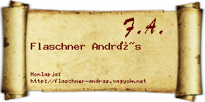 Flaschner András névjegykártya
